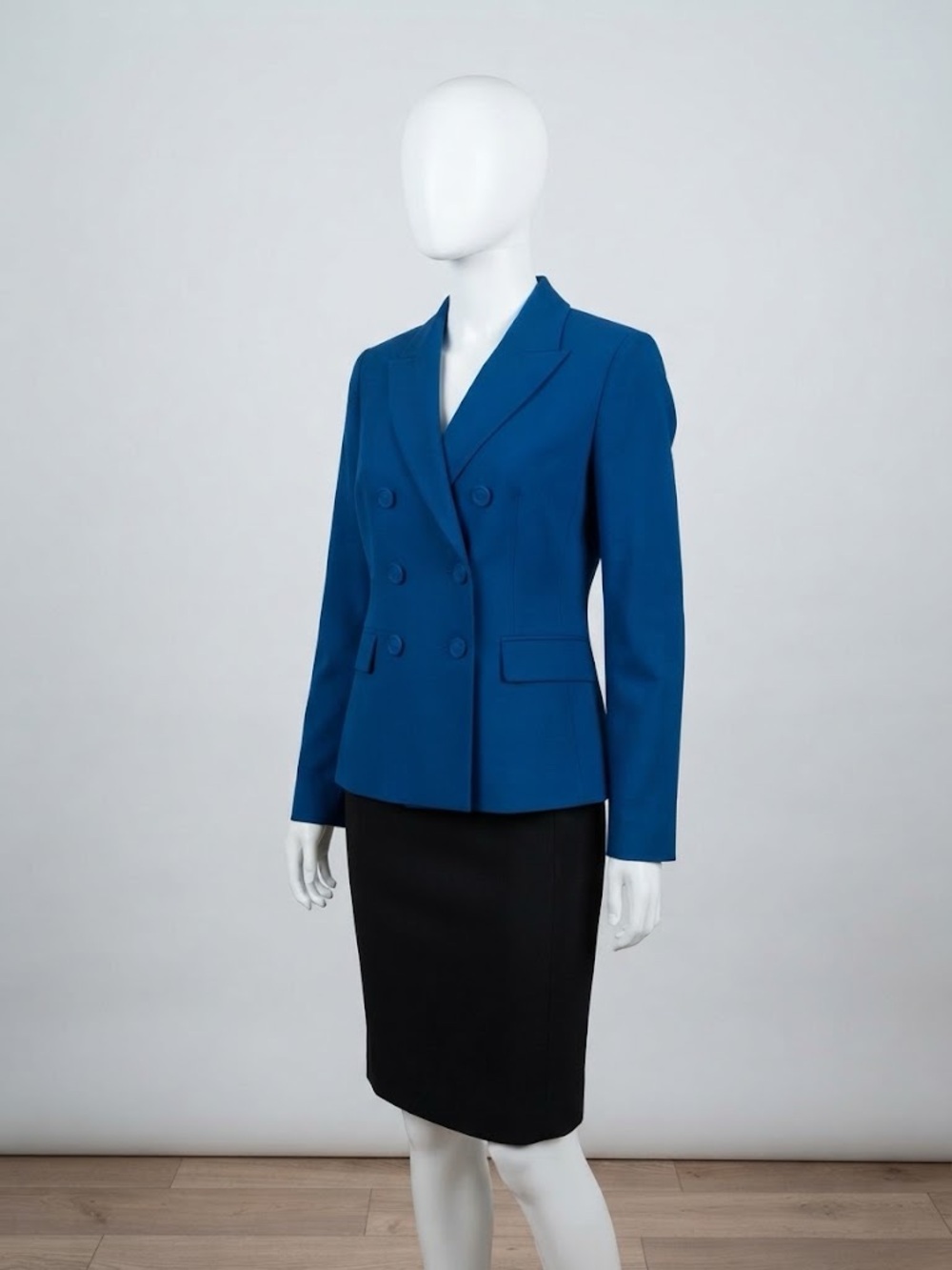 Tahari Double-Breasted Tailored Blazer